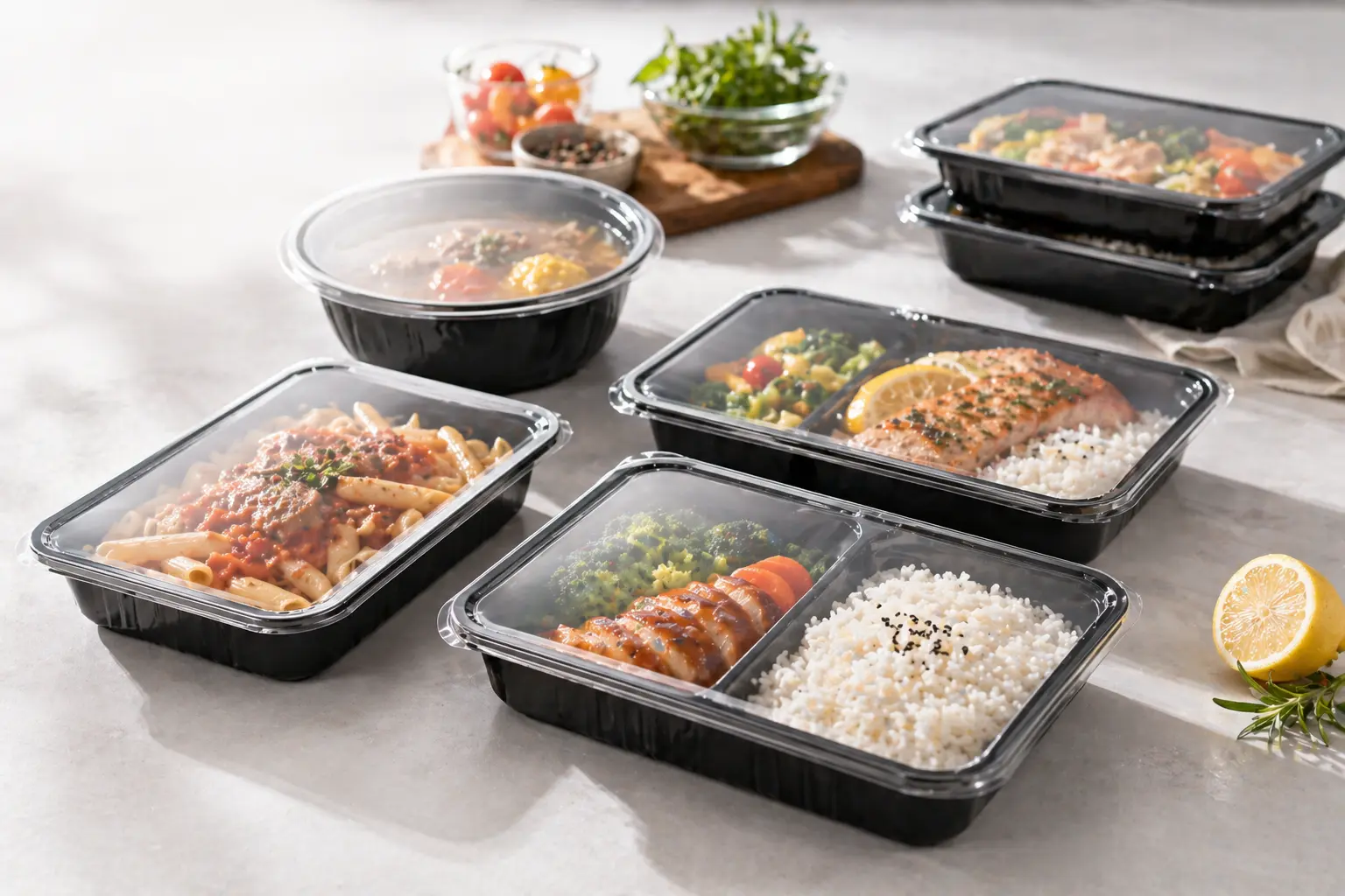 Taiwan-made tray sealing machine for takeaway food packaging and ready meals