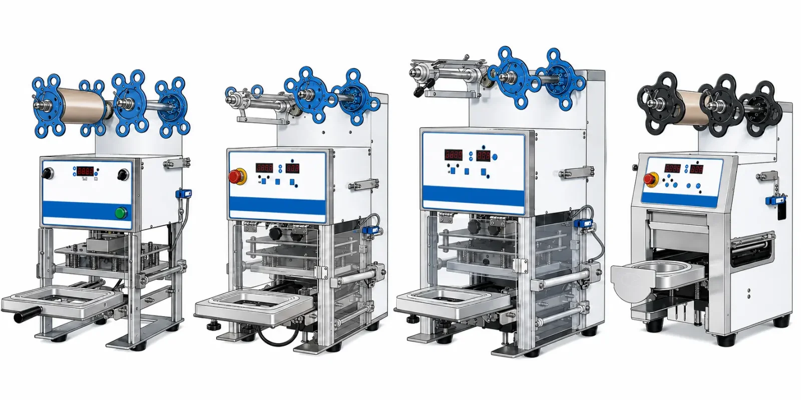 Comparison of Phoenixes PH-39M, PH-59L, PH-900 series and PH-58M tray and bowl sealers